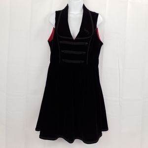 American Horror Story: Goth Velvet Hotel Bellhop Dress ~Royal Bones~